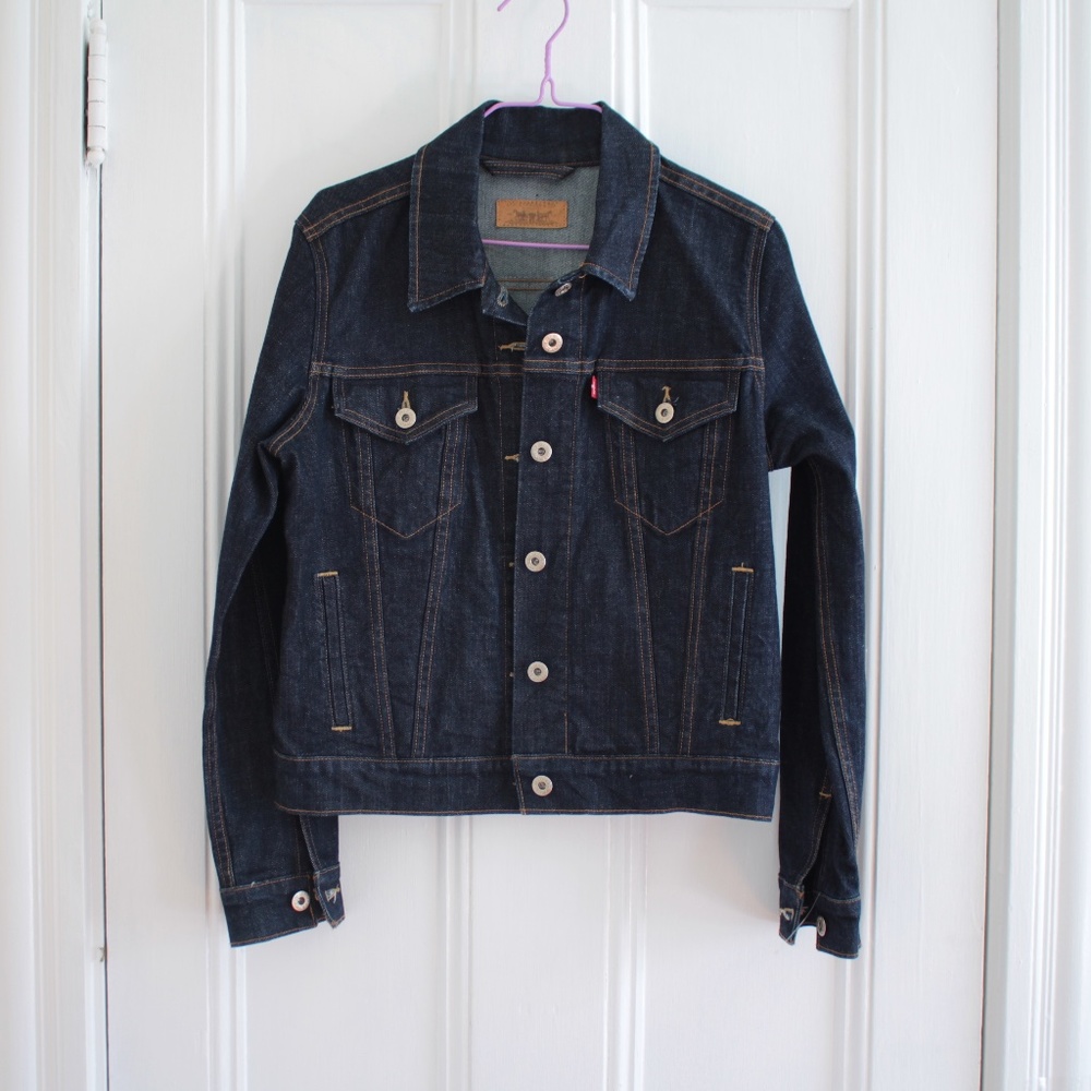 Levi's Vintage Women's Original Trucker Jacket Dark Denim Sz Medium